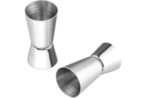 BEGOON Vaso dosificador Alcool – 30 ml / 15 ml – Cocktail – Barman – Acero inoxidable – Juego de 2 unidades