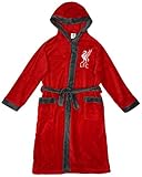 Boys Official Liverpool FC LFC Hooded Fleece Dressing Gown Robe sizes from 3 to 13 Years