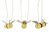 Lieferumfang: 1 x Behang Bienen mit 5 Bienen-Figuren (Höhe 1,5 cm, Tiefe 3 cm, Breite 2,5 cm)