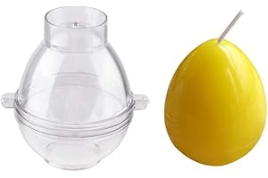 WANDIC Moldes de vela, 1 pieza de plástico con forma de huevo para hacer velas, hacer velas y manualidades