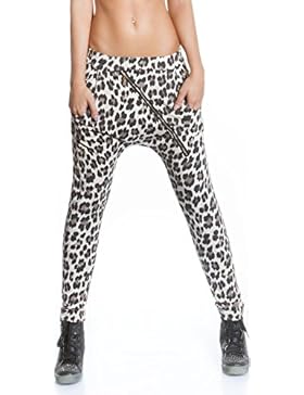 Blanco Store - Pantaloni Donna Leopardati Cavallo Basso Taglia Unica