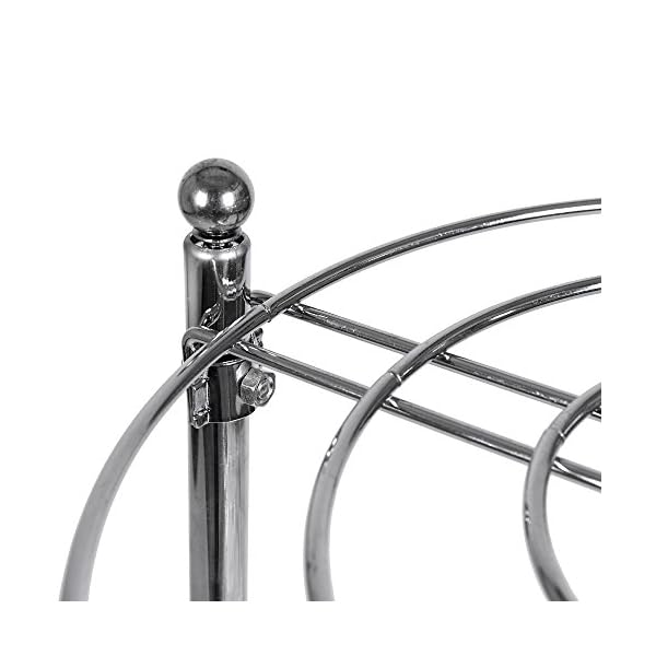 Chef Vida Five Tier Kitchen Pan Stand, Metal, Silver - Image 5