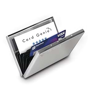 Porte-Cartes Métallique RFID Blocking - Vicloon - 6 Emplacements - Acier Inoxydable Noir - Neuf Avec Étiquettes