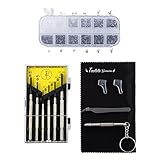 Screwdriver Sets, Taolele 1100 Pcs Multi-Function Repair Screws with Nose Pads Screwdriver Set for Glasses, Sunglasses, Watches and Mobile Phones Repair