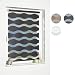 Produktbild K-home Klemmfix Doppelrollo "Welle" ohne Bohren - Anthrazit 110 cm x 150 cm (B x L)