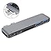 Produktbild KOBWA USB C Hub,6 in 1 Aluminium Type C 3.1 Hub Adapter mit Thunderbolt 3 Anschluss,USB C 3.1 Anschluss,SD/TF Kartenleser,2 USB-A 3.0 Anschlüsse für 13" und 15" Macbook Pro 2016/2017