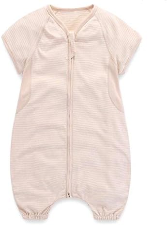 Zongyuan hyl Baby Sleeping Bag Spring And Autumn Thin Section Summer Children Breathable Cotton Pajamas Split Legs Kick-proof Baby Sleeping Bag (Color : Pinstripes, Size : XL)