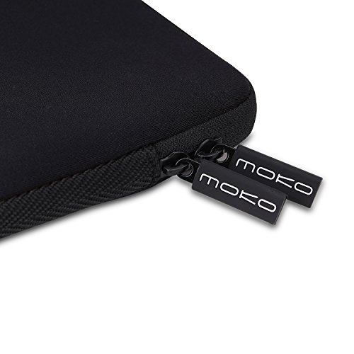 MoKo MacBook 12″ / Surface PRO 3 Sleeve Hülle – PU Leder Laptoptasche Notebooktasche Hülle Schutzhülle Ledertasche Wallet Case Leather Aktentasche mit Karten-Slot, Schwarz - 4