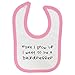 Price comparison product image When I Grow Up... Hairdresser Design Baby Bib Pink Contrast Trim and Black Print