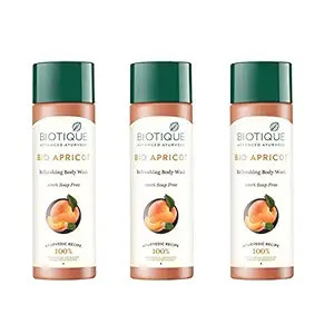 Biotique Bio Apricot Refreshing Body Wash (190 ml) Pack of 3