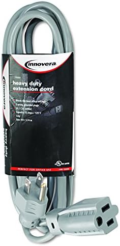 Innovera 72209 Indoor Heavy-Duty Extension Cord, 9-Feet, Gray