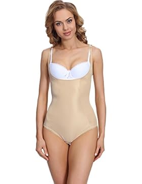 Gorsenia K148 Sanremo Shapewear Body Dame Figurbetonend Musterlos Unterwäsche Regulierbar EU