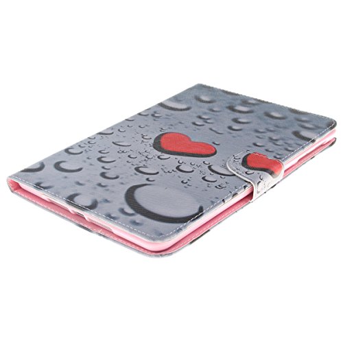iPad Mini Hülle,ipad Mini 2 hülle Hardcase,Ekakashop Luxus Bunt Herzförmige Wassertropfen Muster Design Flip Painted PU Ledertasche Hülle im Bookstyle Folio Cover hüllen Schutzhülle Magnetic Protection Protective Handyhülle mit für Apple ipad Mini 1 / 2 / 3 Tablet + 1x Kostenlos Ständer (Farbe zufällig) - 5