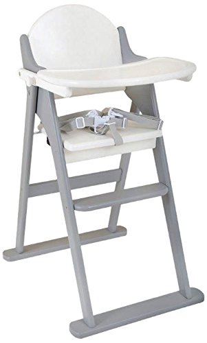 East Coast Nursery Folding Highchair (White/Grey)