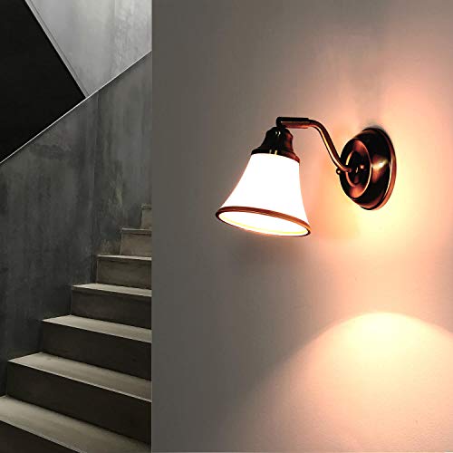 Aplique decorativo de baño giratorio óptico en bronce E14 con luz de espejo art nouveau lámpara de iluminación de pared