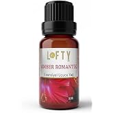 Lofty Amber Romantik Saf U&ccedil;ucu Yağ (10ml) -%100 Doğal Esansiyel Yağ | Etkileyici ve Egzotik Oda Kokusu, Buhurdanlık ve Dif&uuml;z&ouml;