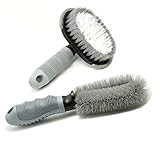 Kldstar Auto-Rad-Bürsten-Satz, Auto-Legierung Rad-Bürste Auto-Rad-Reinigungsbürste Reifenbürste Autowaschbürste Auto-Rad-Reinigungswerkzeug-Rad-Reinigungs-Bürsten-Kit