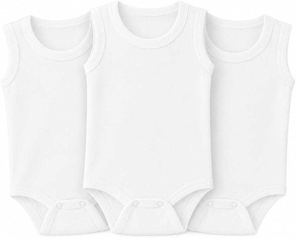 Novibaby 3'lü Bebek Atlet Body Zıbın Çıtçıtlı 100% Pamuk