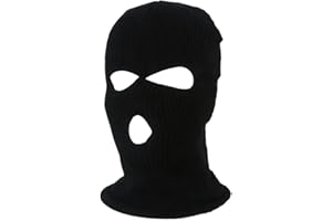 Jungerhouse Balaclava Tricoté Intégral Cagoule 3 Trous 2 Trous Multifonction Coupe Vent Au Chaud Masque Moto Vélo Ski Cagoule Unisexe Sports