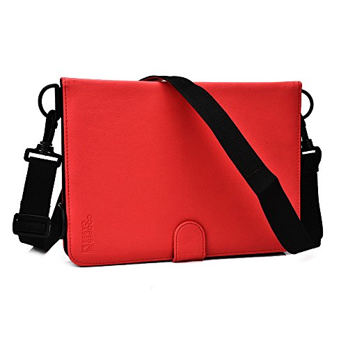 Cover per Tablet da 9-10,1 Pollici, Cooper Magic Carry Custodia Protettiva a Libro per Tablet, con Manico, Tracolla, Supporto per la Penna e Supporto Integrato per per Tablet da 9-10,1 Pollici, Rosso
