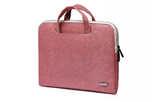 LISEN@ 13,3 Zoll wasserfeste und 360° stoßfeste Aktentaschen als Schutz für Ihren Laptop/Notebook mit Handgriff (13,3, Rosa) - 2