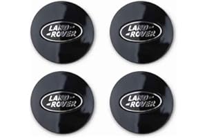 NIRBO Lot de 4 Capuchons de moyeu Central de Roue de Voiture chromés 62 mm pour Land Rover SV Freelander Discovery Defender Range Rover Evoque Sport, Garniture d'insigne d'autocollant de Pneu,I
