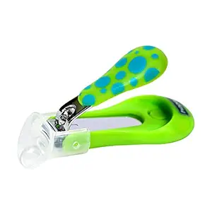 Hopop Safety Nail Cutter for Infants and Kids with Skin Guard (Green Dot)
