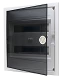 Color gris/negro Kopp rasante - Caja de distribución con Puerta de plástico de 2 Filas, para 24 Pole, 1 Pieza, Gris/Negro, 346002005