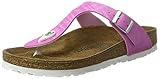 Made in Germany BIRKENSTOCK Classic Damen Gizeh Birko-Flor Zehentrenner, Pink (Check Rose), 38 EU