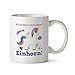 Produktbild Kaffeebecher weiß Motiv "STERNZEICHEN EINHORN" Spruch Text Gestaltung Druck Tasse Becher Kaffeetasse Teetasse Hochzeit Logo ohne Deckel Kinder groß lustig