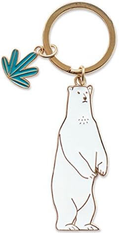 Sucolin Polar Bear Keyrings Metal White Animal Keychain Charm Gifts