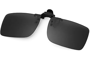 Long Keeper Polaryzacyjne okulary przeciwsłoneczne z klipsem, okulary korekcyjne, unisex, bez oprawek, prostokątne okulary przeciwsłoneczne z klipsem, do jazdy samochodem, wędkowania, uprawiania