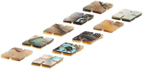 R&amp;F 10 x Green Abalone Notched Diamonds - 11.5mm length (1.5mm thick)