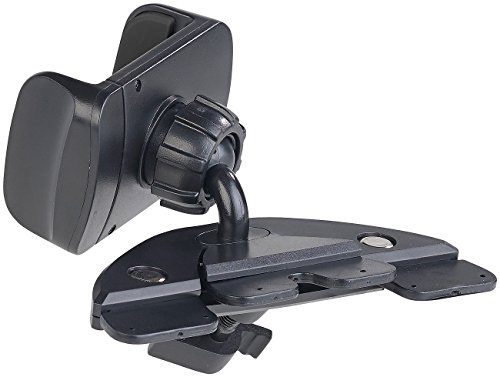 Lescars CD Slot Halterung: Kfz-Smartphone-Halterung fÃ¼r CD-Laufwerk, mit Kugelgelenk, 60-90 mm (CD Schacht Halterung)