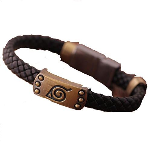 Yuneody New Fashion Individuality Cartoon Naruto Konoha Mark Retro Bracelet Cikou