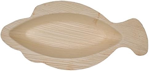 GREEN ATMOS 25 PACK - 23CM FISH BOWL BIODEGRADABLE, COMPOSTABLE AND ECO-FRIENDLY DISPOSABLE ARECA PALM LEAF PLATES