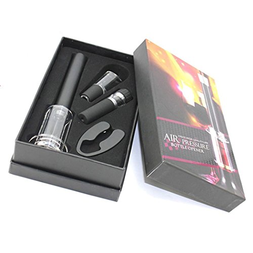 Korkenzieher Set PHOEWON Wein Öffner Set mit Weinausgießer, Folienschneider, Weinstopfen Vakuum Flaschenöffner Weinflaschen, Wein Zubehör, Wein öffner Kit Geschenk für Weihnachten, Party, Karneval - 2