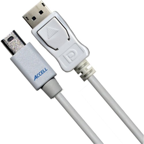 Accell UltraAV Mini DisplayPort zu DisplayPort Kabel Version 1.2 – Weiß