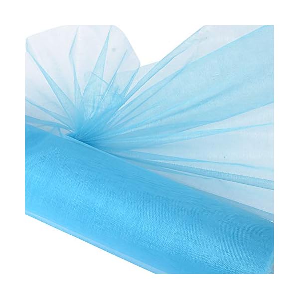 Serwoo 26m 29cm Rotolo Tulle Poliestere Decorativo Bobina Decorazione Fai Da Te Per Sedie Tavolo Matrimonio Feste Lago Blu