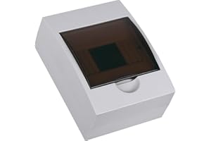 GENERICO Quadro Centralino Elettrico 6 Moduli DIN con Porta Trasparente Fume - Quadro Elettrico Scatola Distribuzione Civile IP40 - Fissaggio a Muro