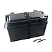 Produktbild Batteriebox | Batteriekasten für AGM und GEL Batterien bis 120 Amperestunden | mit Trennwand und Gurt | aus schwarzem, säurebeständigem und bruchfestem Kunstoff