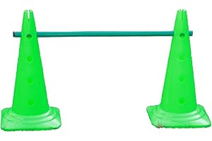 Boje Sport kit de haie: 2 cônes (à 16 Trous) 50 cm, 1 Jalon en Plastique 80 cm, Couleur: Vert - 2X MZK50g 1x 80g