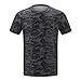 Produktbild Rosennie Herren T-Shirt Gym Fitness T-Shirt Short Sleeve Tee Kurzarmshirt Funktion Sport Kleidung Männer Kurzarm Shirt für Gym & Training Longtop mit Rundhals Slim-Fit Men's T-Shirt