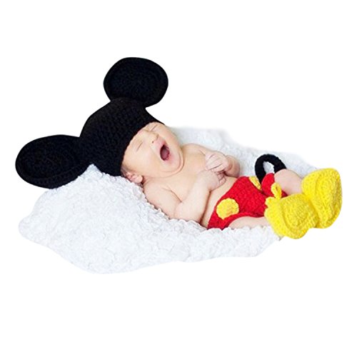 DecuT Baby Micky Mouse Hat, Shorts & Booties Crochet Clothing Swashh (Multicolor) RS.897 (70.00% Off) - Amazon