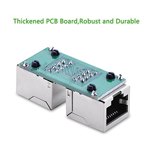 byste 2 Stück RJ45 Kupplung Inline-Kupplung CAT7/CAT6/Cat5e Ethernet Kabel Extender Adapter Buchse auf Buchse - 2