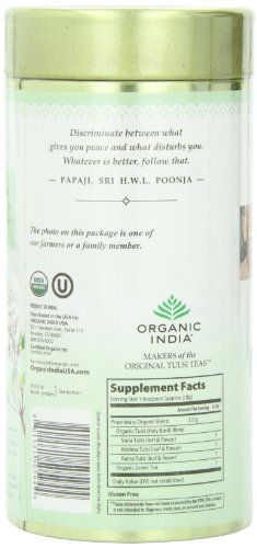Loose Leaf Tulsi Blend, Green Tea, 3.5 oz (100 g) – Organic India – Qty 1 - 4