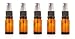 Pack of 5 x 15ml Amber Glass Bottle with BLACK Atomiser/Spray Top. Ideal for essential oils, aromatherapy blends, flower waters, homeopathic remedies. Perfect travel size bottles with sprayer/atomiser.