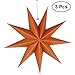 Produktbild SUPVOX 3pcs Papier Lampenschirm Handmade Star Lantern Umweltfreundliche Lampe Zubehör 30cm (Orange)
