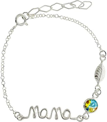 Bracelet in 925 Sterling Silver with Bathroom in 925 Sterling Silver and semipreciosa – Model Mom