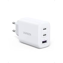 Caricatore USB-C JSAUX 65 W GaN – 3 Porte, PPS, Adattatori UK/UE Inclusi, Cavo Da 2 M, Per MacBook, IPhone, Galaxy, Switch, Steam Deck